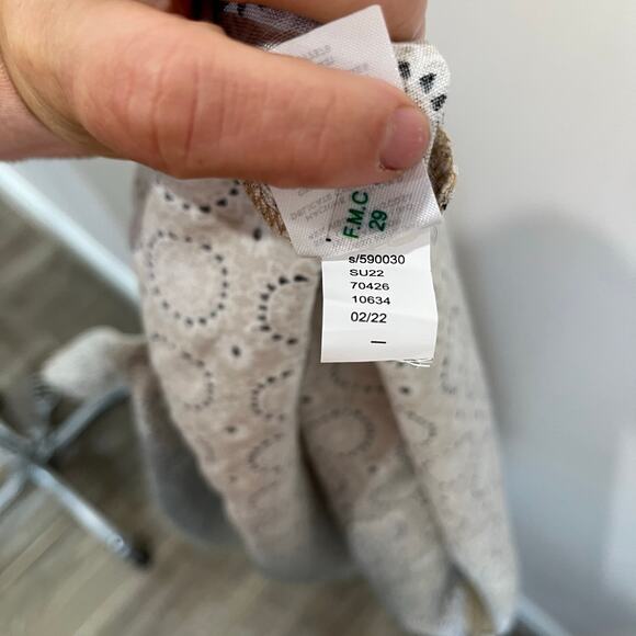 Ann Taylor Factory Beige Linen Blend Midi Skirt Size 14 NWT Office Chic - Picture 4 of 10